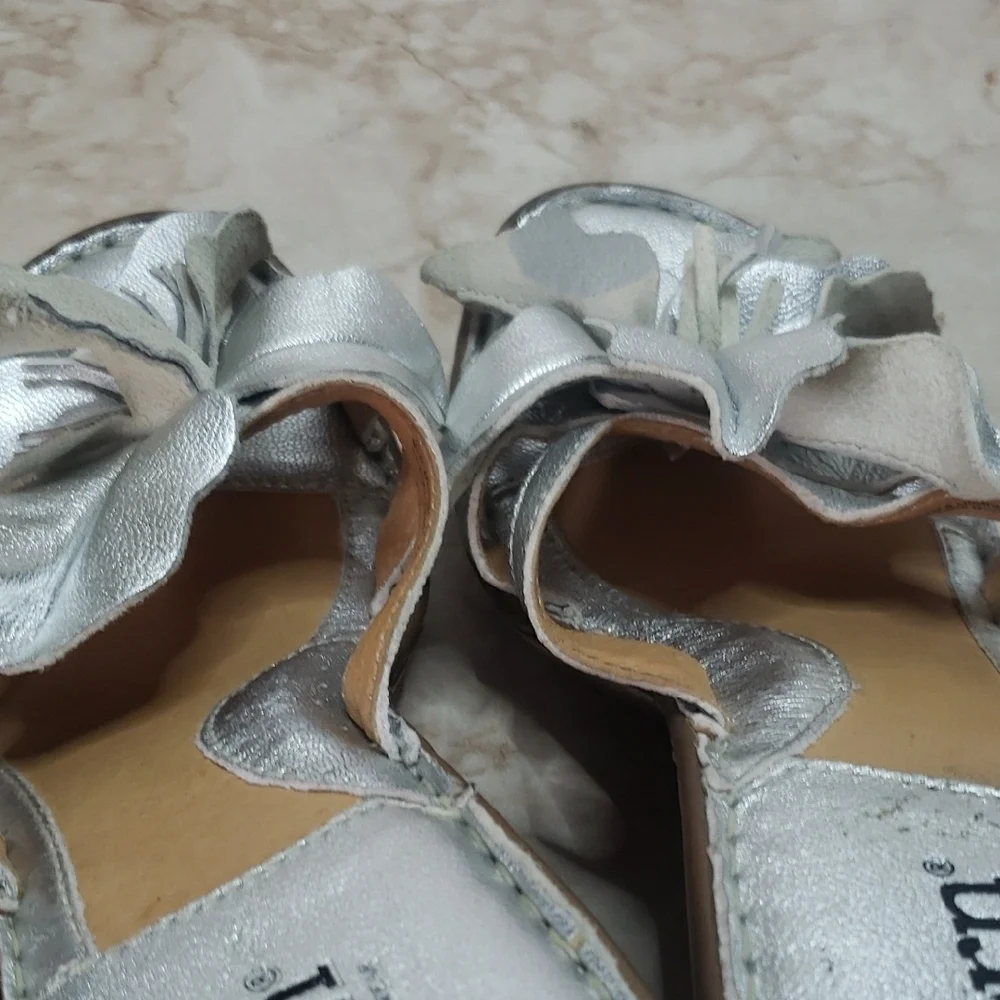 Born Women's Metallic Silver Heels